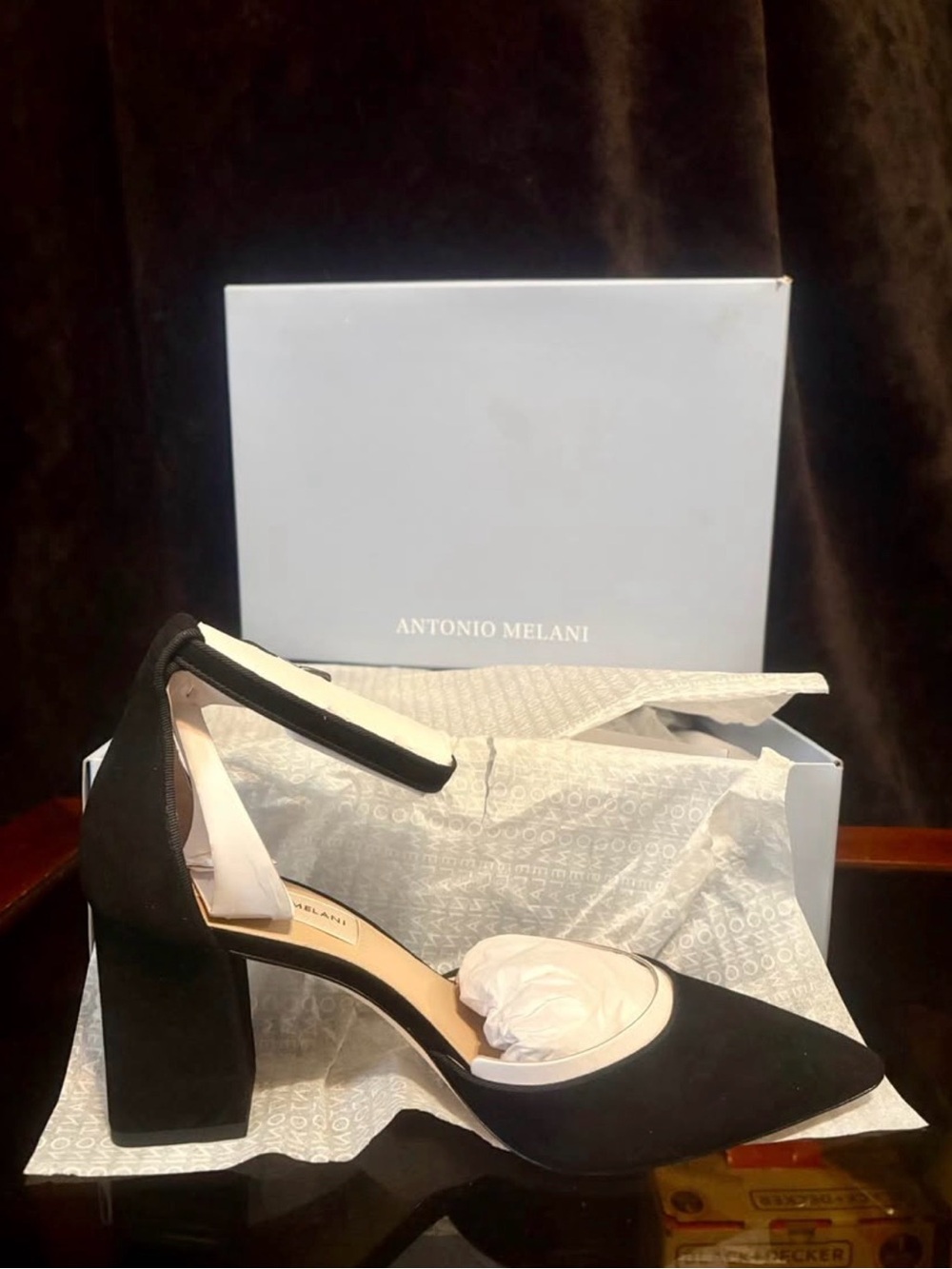 Antonio Melani Black Block Heel Pumps
